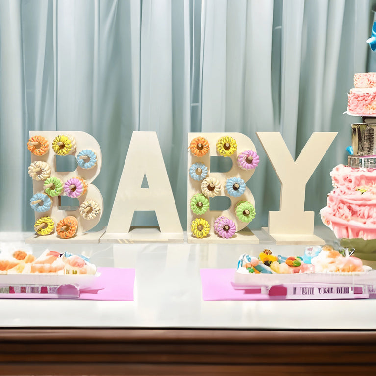 Custom Letter Donut Holder Stand - 18" Personalized Display