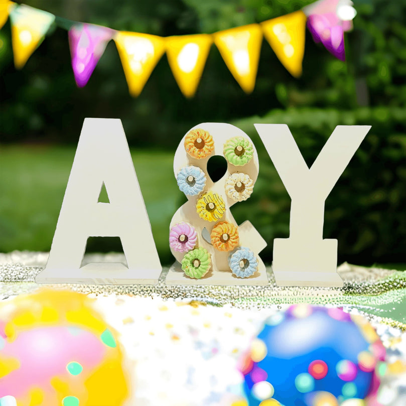 Custom Letter Donut Holder Stand - 18" Personalized Display