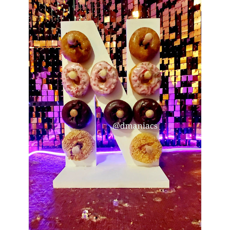 Custom Letter Donut Holder Stand - 18" Personalized Display