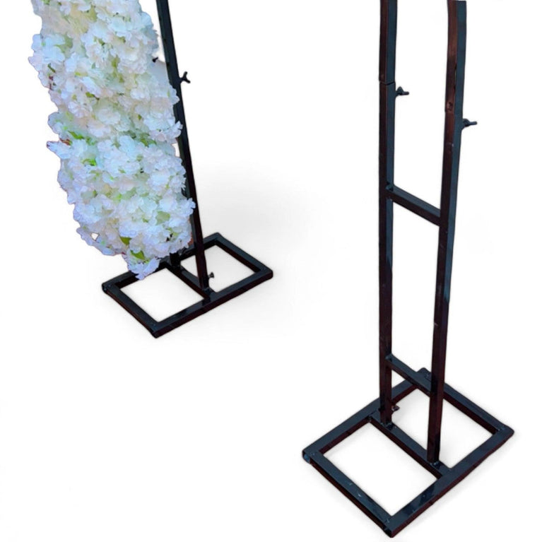 Wedding Arch Backdrop Stand with Cherry Blossom Flower Arrangement