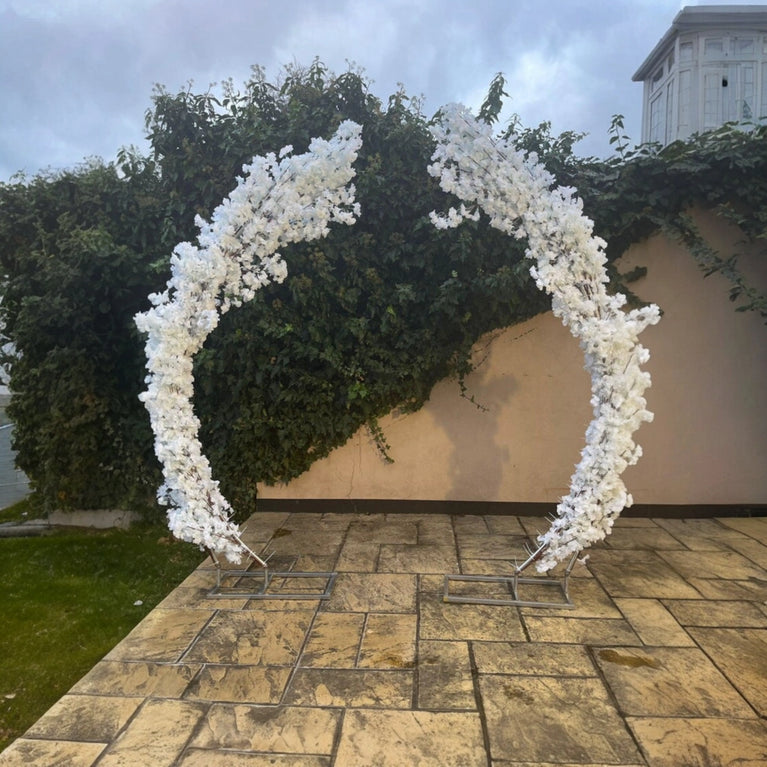 White Cherry Flower Wedding Arch Backdrop