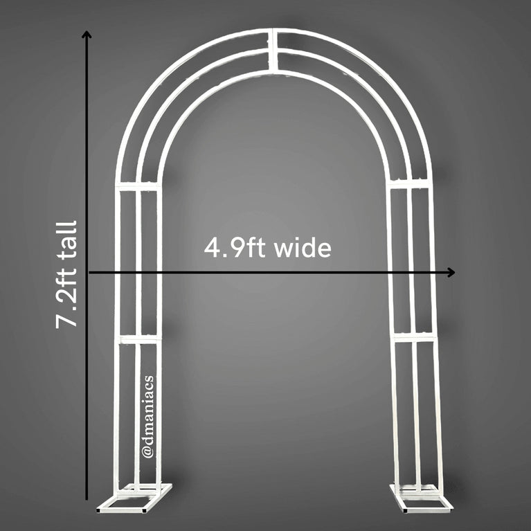 White Metal Wedding Arch Backdrop Decor Stand