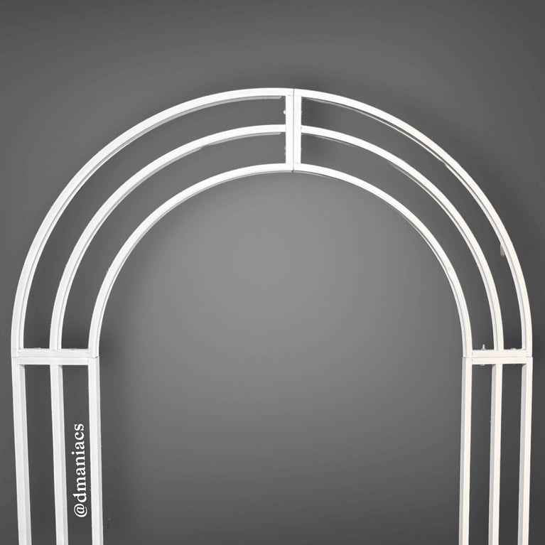 White Metal Wedding Arch Backdrop Decor Stand