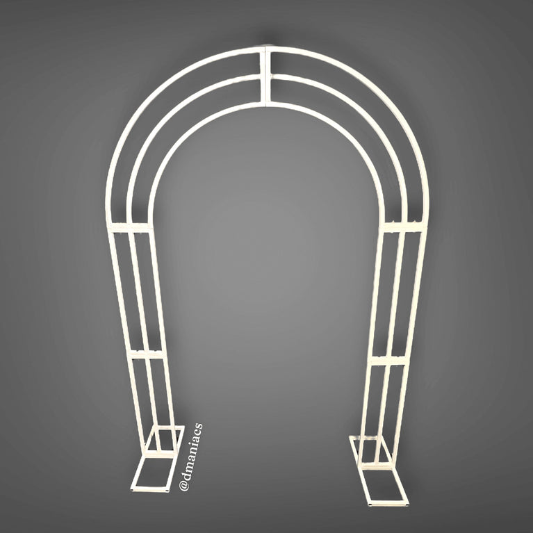 White Metal Wedding Arch Backdrop Decor Stand