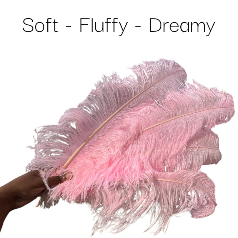 White Ostrich Feathers | 27-29" Imitation Feathers For Decor