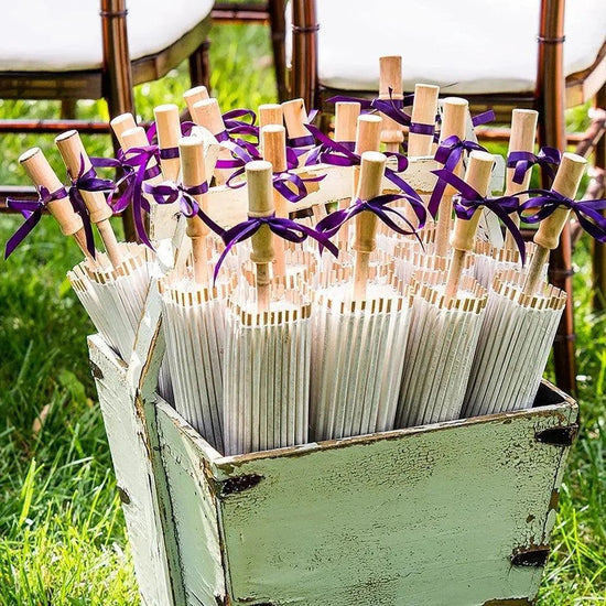 White Wedding Umbrella – Outdoor Parasol for Brides & Guests