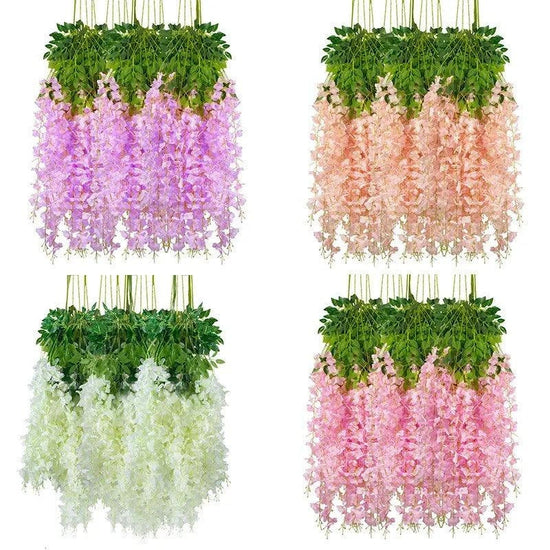 Wisteria Artificial Hanging Flowers 12-Pack