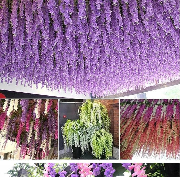 Wisteria Artificial Hanging Flowers 12-Pack