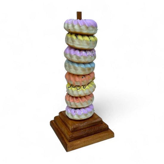 Wooden Donut Stand: Rustic Layered Party Treat Holder