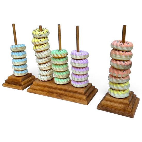 Wooden Donut Stand: Rustic Layered Party Treat Holder