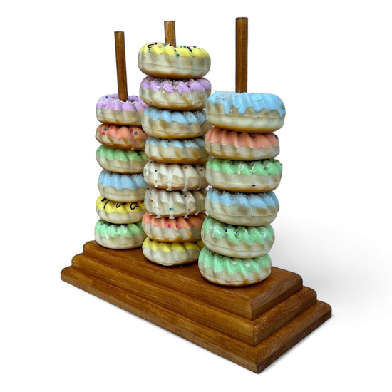 Wooden Donut Stand: Rustic Layered Party Treat Holder