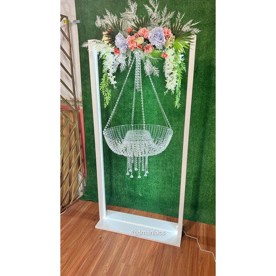 Wooden Square LED Frame | Cake Swing Stand