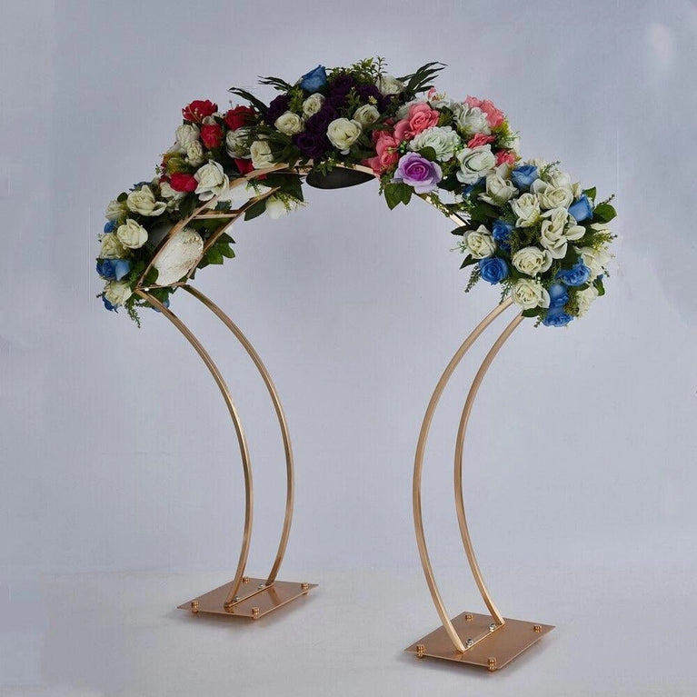 Arched Gold Wedding Table Flower Centerpiece