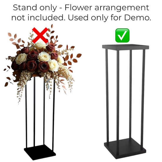 Black Center Pieces for a Wedding - 32" Tall Flower Stand