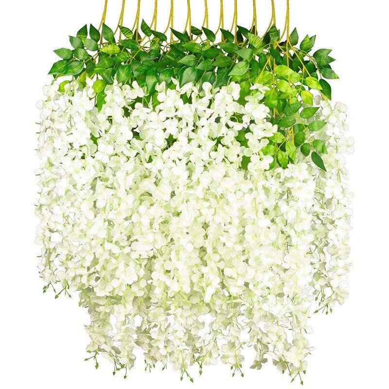 Wisteria Artificial Hanging Flowers 12-Pack - Décor Maniacs