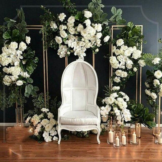 Gold Square Wedding Backdrop Stands 3-Piece - Décor Maniacs