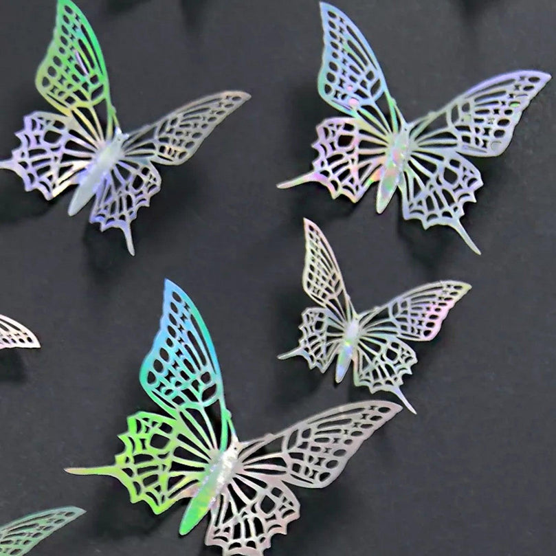 3D Craft Butterflies Kids Wall Decor 12-Pack - Décor Maniacs