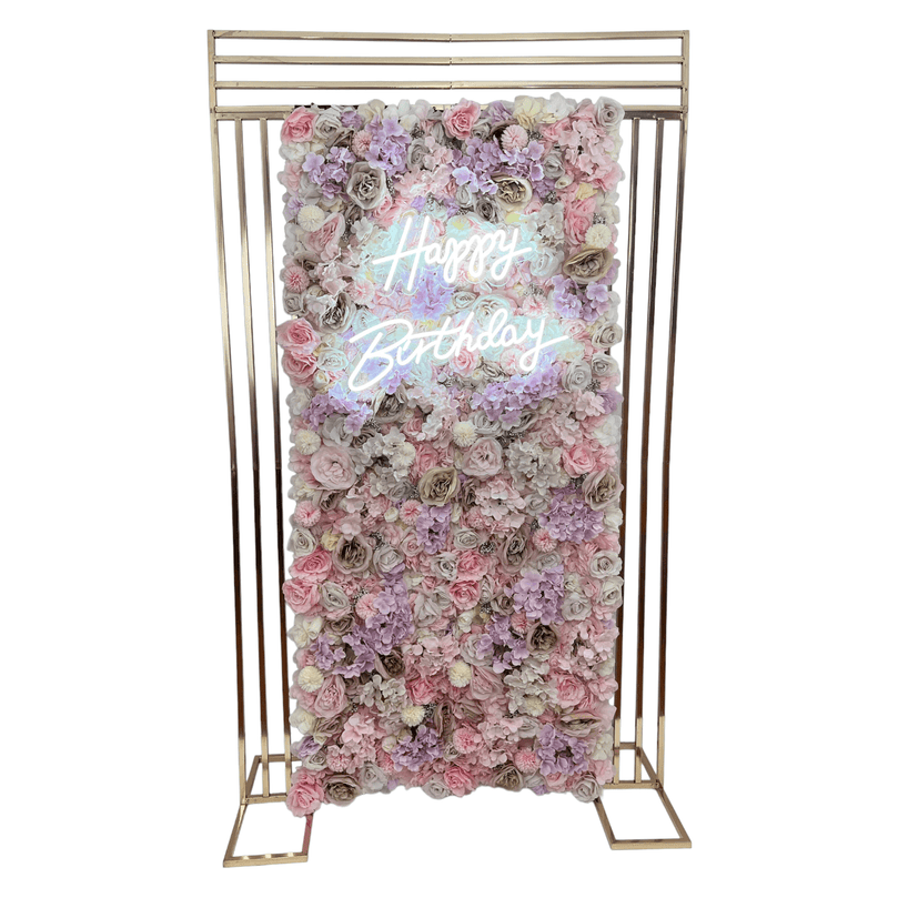 Shiny Gold Wedding Square Backdrop Stand - Décor Maniacs