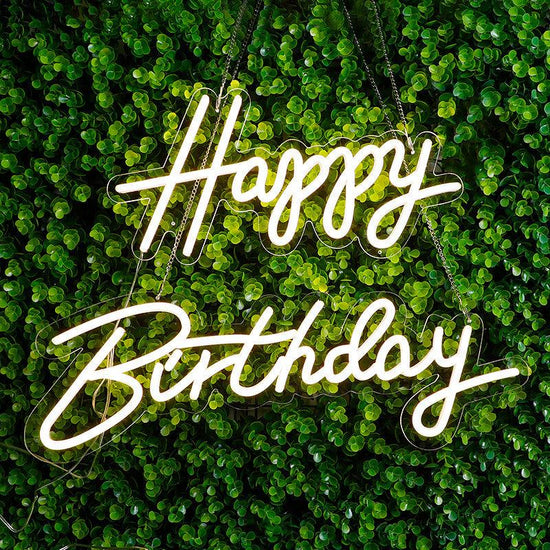 Happy Birthday Led Light Neon Acrylic Signs - Décor Maniacs