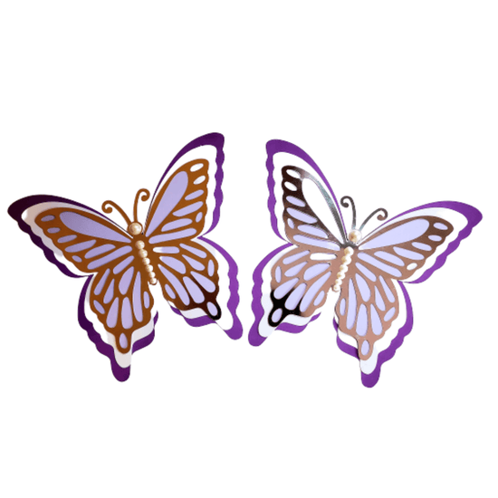 Large 3D Colorful Butterfly Wall Decor 5-Piece - Décor Maniacs