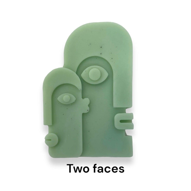 Abstract Faces Soy Lemonite Scented Candle - Décor Maniacs