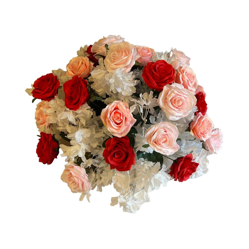 Rose and Hydrangea Artificial Flower Bouquet Arrangement - Décor Maniacs