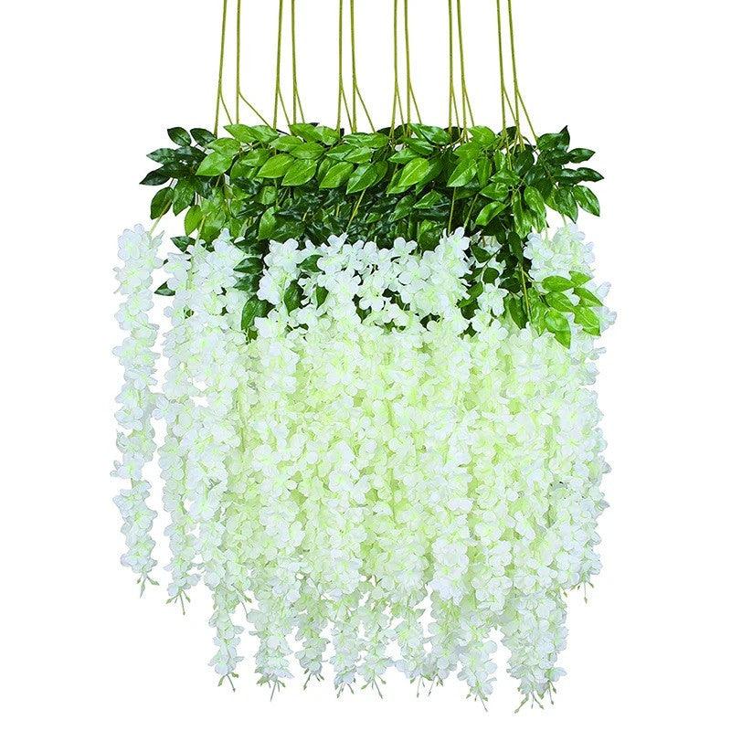 Wisteria Artificial Hanging Flowers 12-Pack - Décor Maniacs