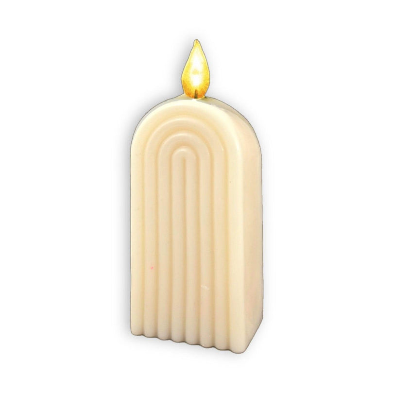 Grooved Arch Soy Scented Pillar Glim Candles - Décor Maniacs