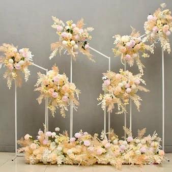 Rocket Gold Wedding Backdrop Stands 5-Piece - Décor Maniacs