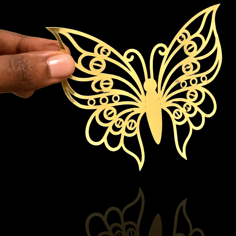 3D Gold Butterflies Kids Wall Decor 12pcs - Décor Maniacs