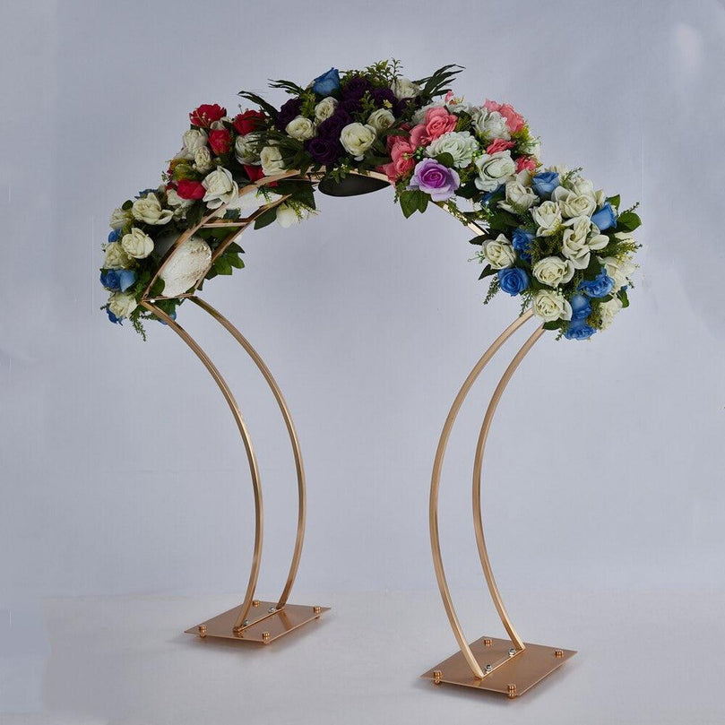 Arched Gold Wedding Table Flower Centerpiece - Décor Maniacs