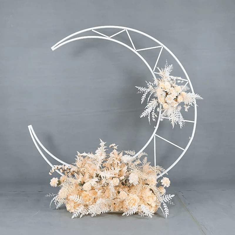 Crescent Half Moon Wedding Arch Backdrop - Décor Maniacs