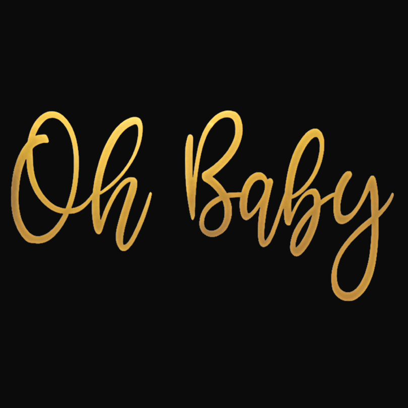 Custom Oh Baby Vinyl Backdrop Sign Sticker - Décor Maniacs