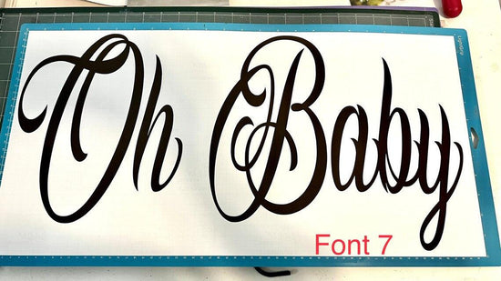 Custom Oh Baby Vinyl Backdrop Sign Sticker - Décor Maniacs