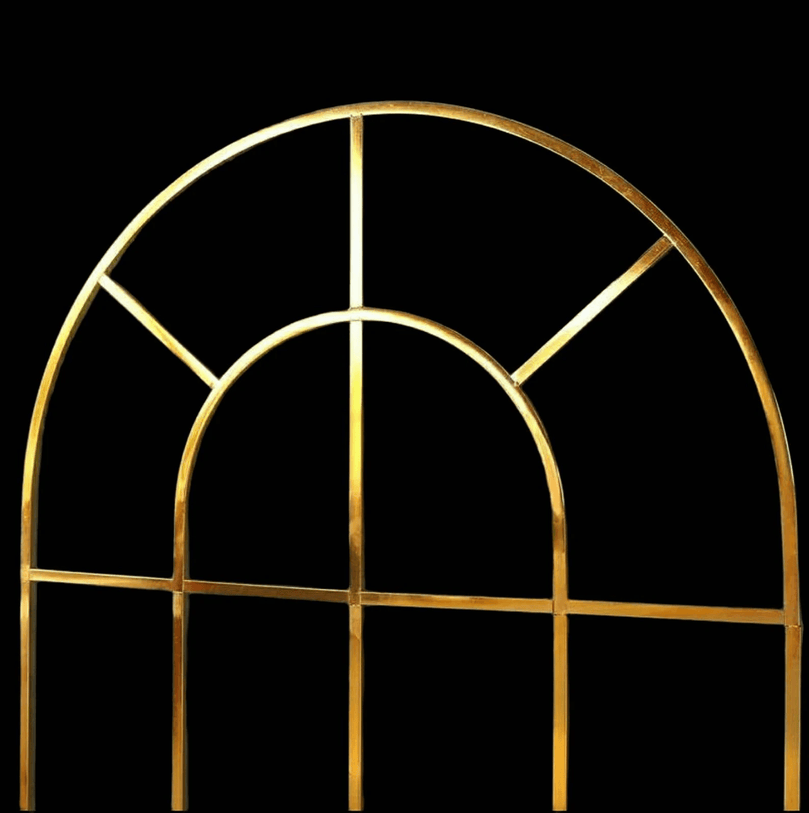 Shiny Gold Window Wedding Arch Backdrop Stand - Décor Maniacs