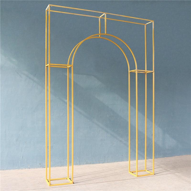 3D Curved Wedding Arch Gold Backdrop Stand - Décor Maniacs