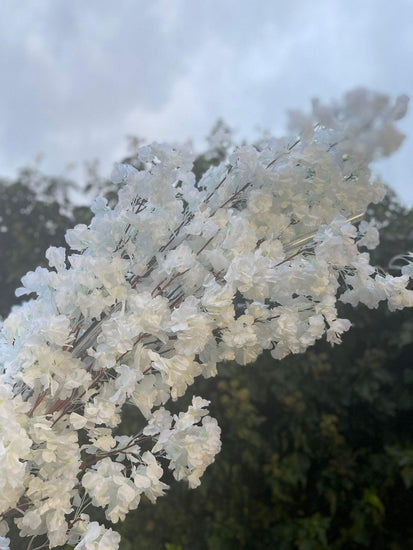 White Cherry Flower Wedding Arch Backdrop - Décor Maniacs