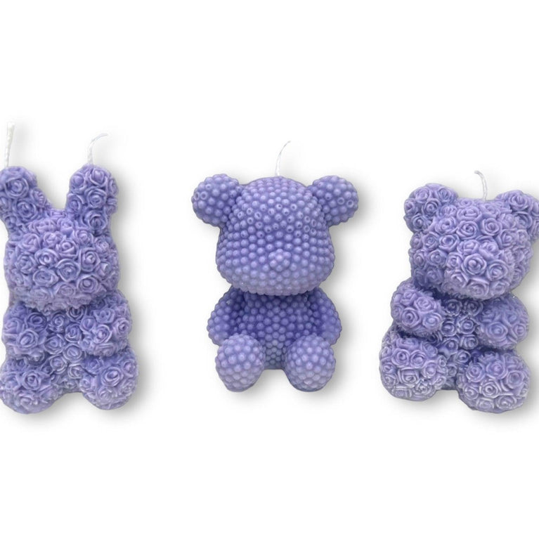 Teddy Bear Soy Lavender Scented Glim Candles - Décor Maniacs