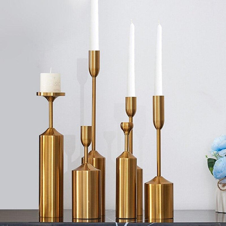 Chrome Metal Candle Holder Table Centerpieces - Décor Maniacs