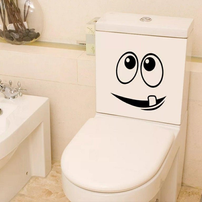 Funny Bathroom Vinyl Decal: Toilet Decor Sticker - Décor Maniacs