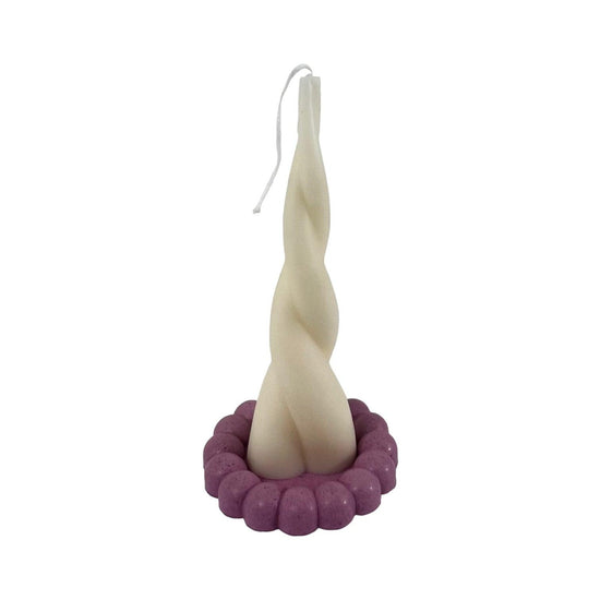 Tall Cone Twist Soy Scented Pillar Glim Candles - Décor Maniacs