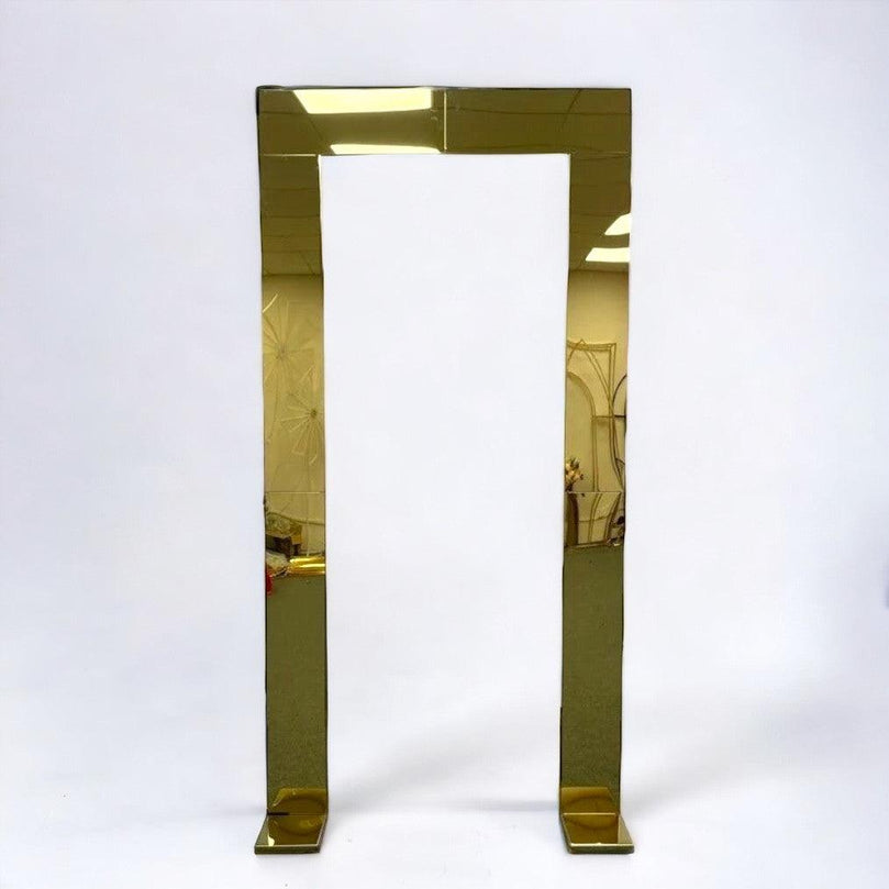 Shiny Gold Mirror Wedding Arch Backdrop Decoration Stands - Décor Maniacs