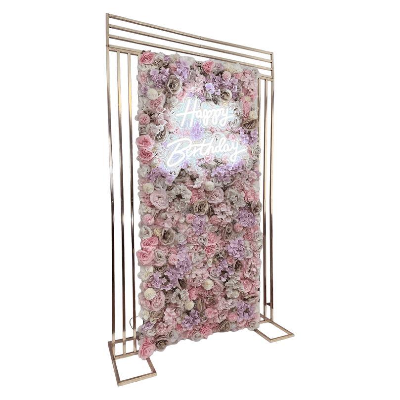 Shiny Gold Wedding Square Backdrop Stand - Décor Maniacs