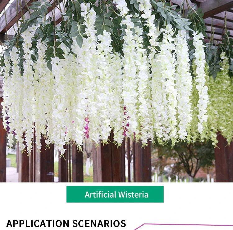 Wisteria Artificial Hanging Flowers 12-Pack - Décor Maniacs