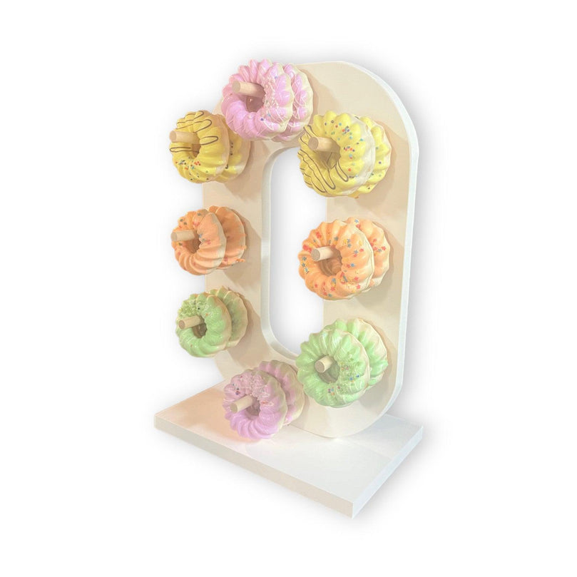 Donut Wall Personalized 50th Birthday Party Dessert Stands - Décor Maniacs