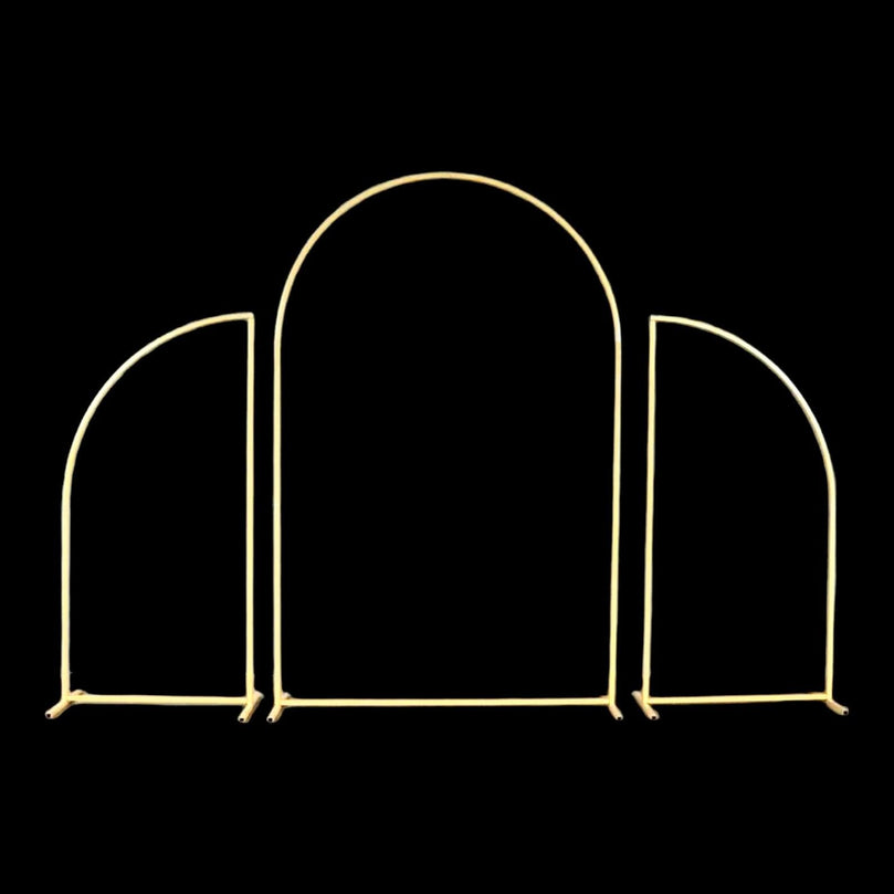 Gold Wedding Arch Decoration Backdrop 3-Piece - Décor Maniacs