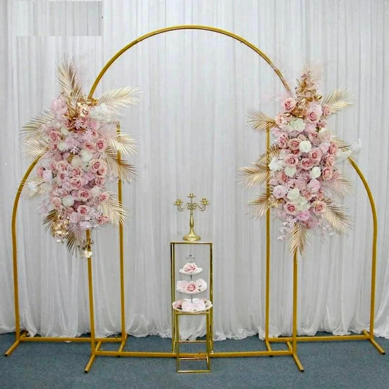 Gold Wedding Arch Decoration Backdrop 3-Piece - Décor Maniacs