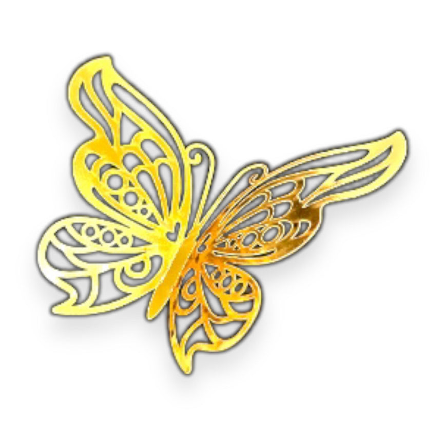 3D Gold Butterflies Wall Craft Decor 12-Pack - Décor Maniacs