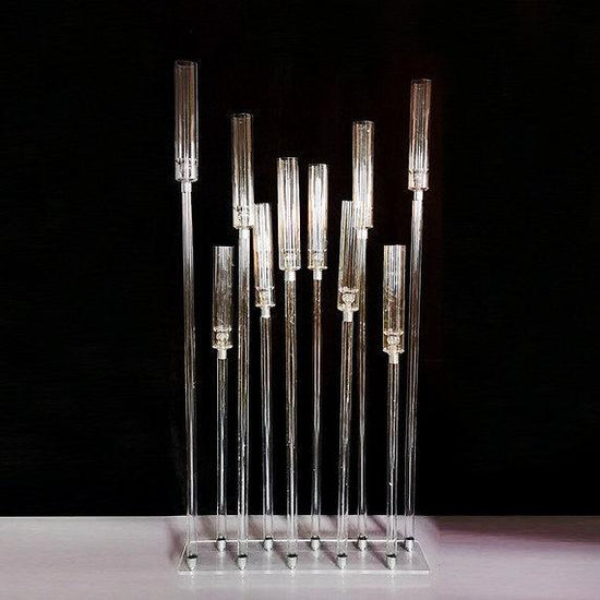 10-Arm Acrylic Candelabra Wedding Centerpiece - Décor Maniacs