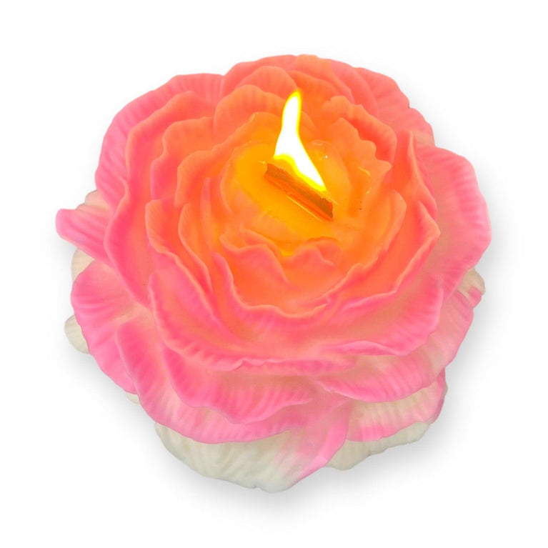 Large Peony Flower Scented Soy 15oz Candle - Décor Maniacs